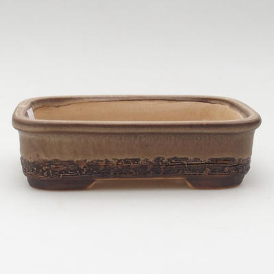 Keramik Bonsai Schüssel 17 x 11 x 5 cm, braune Farbe - 1