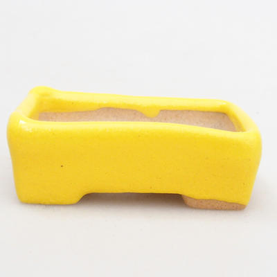 Mini Bonsai Schüssel 4,5 x 3 x 1,5 cm, gelbe Farbe - 1