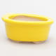 Mini Bonsai Schüssel 4,5 x 4 x 2 cm, gelbe Farbe - 1/3