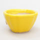 Mini Bonsai Schüssel 4,5 x 4,5 x 2,5 cm, gelbe Farbe - 1/4