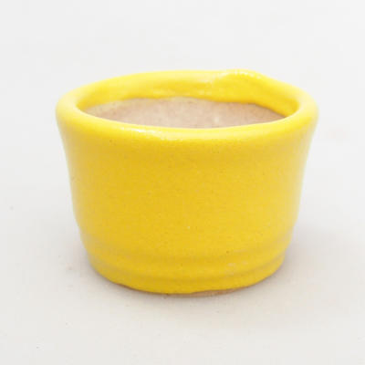 Mini Bonsai Schüssel 3 x 3 x 2,5 cm, gelbe Farbe - 1