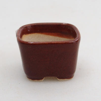 Mini Bonsai Schale 2,5 x 2,5 x 2 cm, Farbe braun - 1