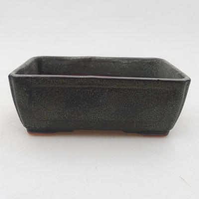 Keramische Bonsai-Schale 13 x 9 x 4,5 cm, graue Farbe - 1