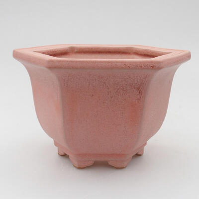 Bonsaischale aus Keramik 11 x 13 x 8 cm, Farbe rosa - 1