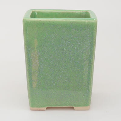 Bonsaischale aus Keramik 7,5 x 7,5 x 9,5 cm, Farbe grün - 1