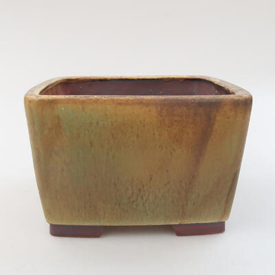 Keramik-Bonsaischale 13 x 13 x 8,5 cm, Farbe grün - 1