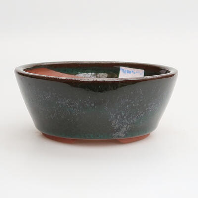 Keramik-Bonsaischale 12 x 12 x 5 cm, Farbe grün - 1