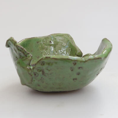 Keramikschale 8 x 8 x 4 cm, Farbe grün - 1