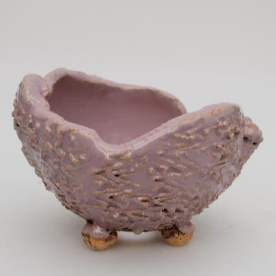Keramikschale 10 x 9 x 6 cm, Farbe rosa - 1
