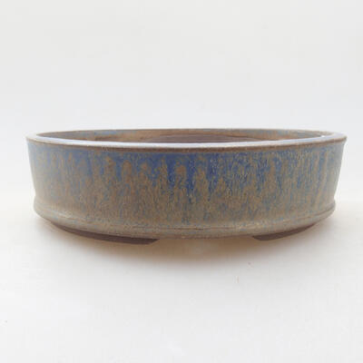 Keramische Bonsai-Schale 13 x 13 x 3,5 cm, Farbe blau - 1