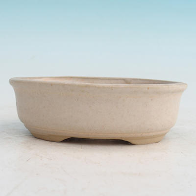 Bonsaischale aus Keramik H 04 - 10 x 7,5 x 3,5 cm, beige - 10 x 7,5 x 3,5 cm - 1