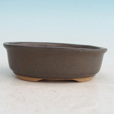 Bonsaischale aus Keramik H 04 - 10 x 7,5 x 3,5 cm, braun - 10 x 7,5 x 3,5 cm - 1