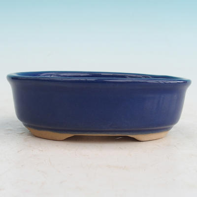Bonsaischale aus Keramik H 04 - 10 x 7,5 x 3,5 cm, blau - 10 x 7,5 x 3,5 cm - 1