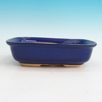 Bonsaischale aus Keramik H 08 - 24,5 x 18 x 7 cm, blau - 24,5 x 18 x 7 cm - 1