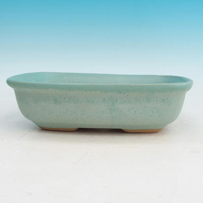 Bonsaischale aus Keramik H 08 - 24,5 x 18 x 7 cm, grün - 24,5 x 18 x 7 cm - 1