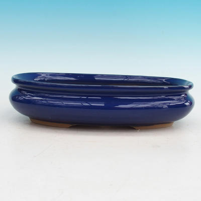 Bonsaischale aus Keramik H 15 - 26,5 x 17 x 6 cm, blau - 26,5 x 17 x 6 cm - 1