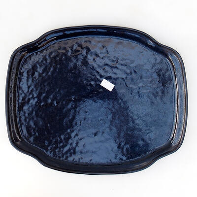 Bonsai-Untertasse aus Keramik H 55 - 29 x 24 x 2 cm, schwarz glänzend - 1