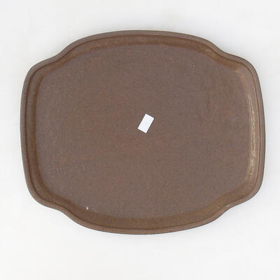 Bonsai-Untertasse aus Keramik H 55 - 29 x 24 x 2 cm, Braun - 1