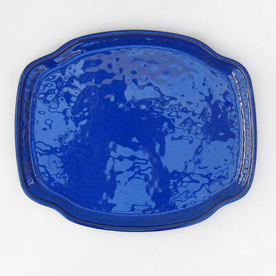 Bonsai-Untertasse aus Keramik H 55 - 29 x 24 x 2 cm, Blau - 1