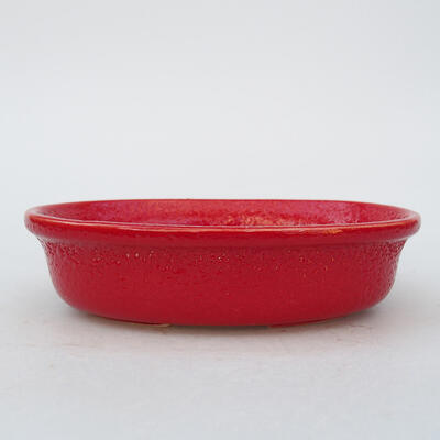 Keramik-Bonsaischale 15,5 x 11 x 4 cm, Farbe Rot - 1