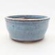 Keramische Bonsai-Schale 9 x 9 x 4 cm, Farbe blau - 1/3