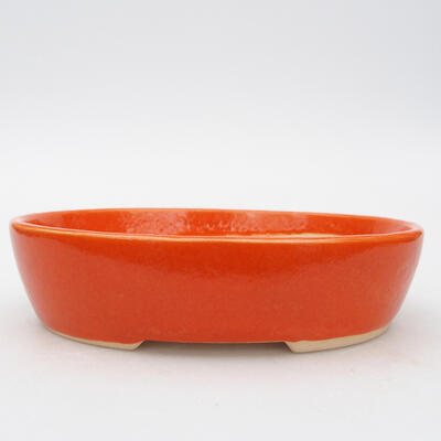 Keramik-Bonsaischale 17,5 x 14 x 4 cm, Farbe Orange - 1