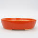 Keramik-Bonsaischale 17,5 x 14 x 4 cm, Farbe Orange - 1/3