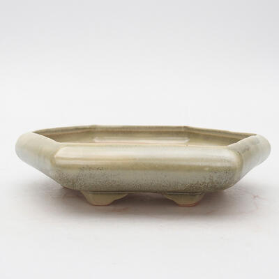 Keramik-Bonsaischale 17,5 x 15 x 3,5 cm, Farbe grün - 1
