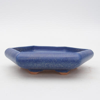 Keramik-Bonsaischale 17,5 x 15 x 3,5 cm, Farbe Blau - 1