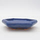 Keramik-Bonsaischale 17,5 x 15 x 3,5 cm, Farbe Blau - 1/3