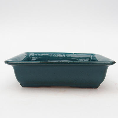 Keramik-Bonsaischale 14,5 x 10,5 x 4 cm, Farbe grün - 1