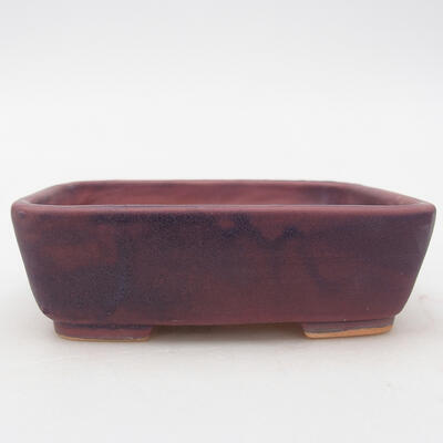 Keramik-Bonsaischale 13 x 10,5 x 4 cm, Farbe Lila - 1