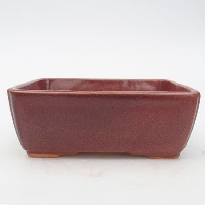 Keramik-Bonsaischale 13 x 9 x 5 cm, Weinfarbe - 1