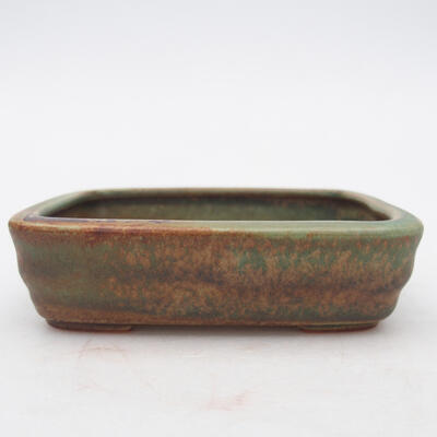 Keramik-Bonsaischale 11 x 8,5 x 3 cm, Farbe grün - 1