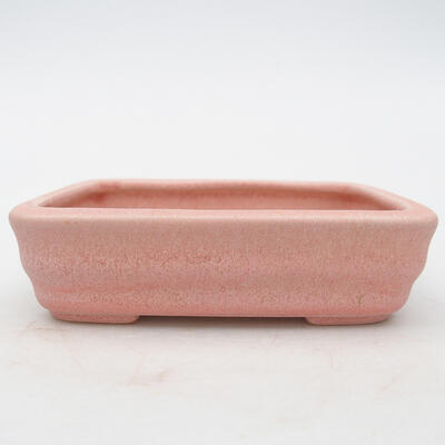 Keramik-Bonsaischale 11 x 8,5 x 3 cm, Farbe rosa - 1