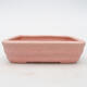 Keramik-Bonsaischale 11 x 8,5 x 3 cm, Farbe rosa - 1/3