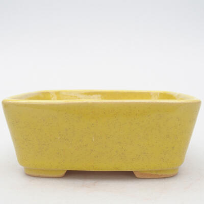 Keramik-Bonsaischale 10,5 x 9 x 4 cm, Farbe gelb - 1