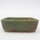 Keramik-Bonsaischale 12 x 10 x 4 cm, Farbe grün - 1/3