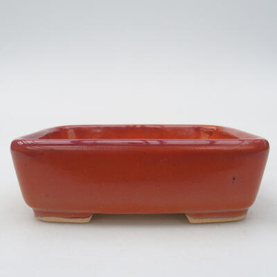 Keramik-Bonsaischale 12 x 10 x 4 cm, Farbe rosa - 1