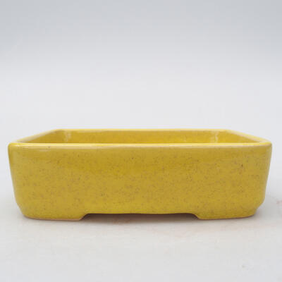 Keramik-Bonsaischale 13 x 10 x 3,5 cm, Farbe gelb - 1