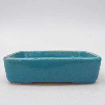 Keramik-Bonsaischale 13 x 10 x 3,5 cm, Farbe Blau - 1