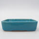 Keramik-Bonsaischale 13 x 10 x 3,5 cm, Farbe Blau - 1/3