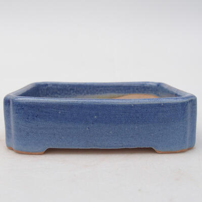 Keramik-Bonsaischale 11 x 9,5 x 3 cm, Farbe Blau - 1