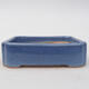 Keramik-Bonsaischale 11 x 9,5 x 3 cm, Farbe Blau - 1/3