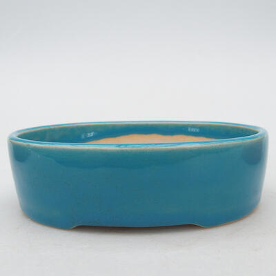 Keramik-Bonsaischale 13 x 10 x 3 cm, Farbe Blau - 1