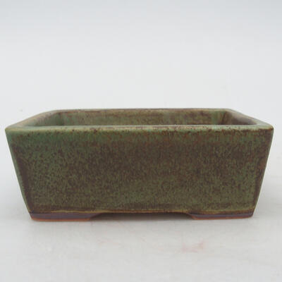 Keramik-Bonsaischale 10 x 7 x 3,5 cm, Farbe grün - 1
