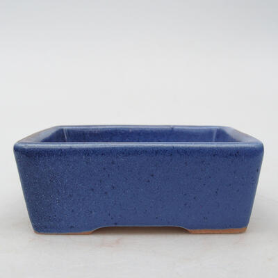 Keramik-Bonsaischale 10 x 7 x 3,5 cm, Farbe Blau - 1