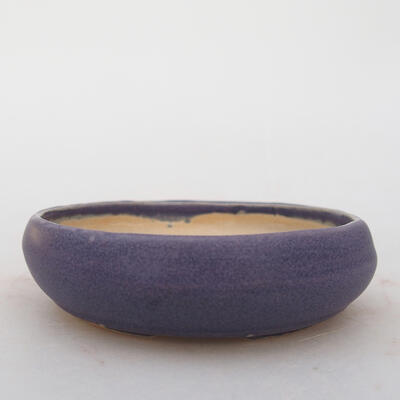 Keramik-Bonsaischale 9,5 x 9,5 x 2,5 cm, Farbe Lila - 1