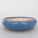 Keramik-Bonsaischale 9,5 x 9,5 x 2,5 cm, Farbe Blau - 1/3