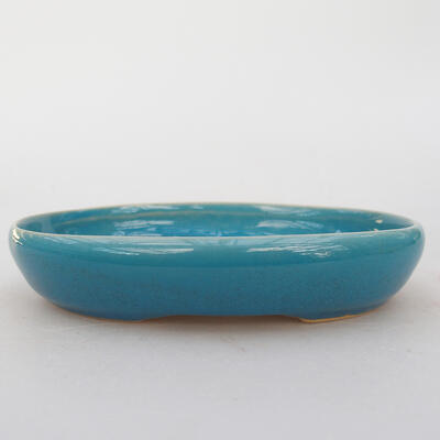Keramik-Bonsaischale 13 x 10 x 2,5 cm, Farbe Blau - 1